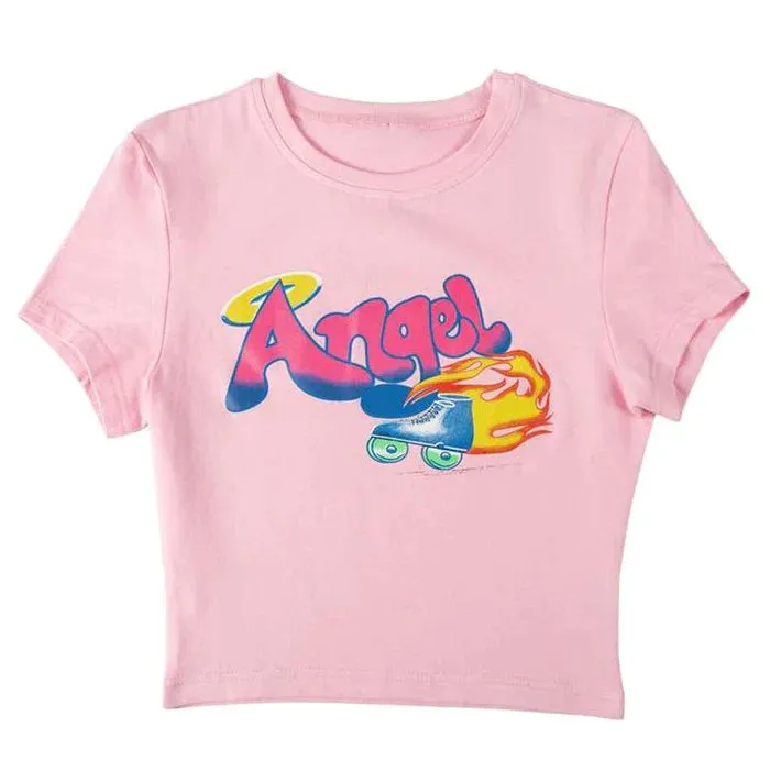 90s Angel Crop Top