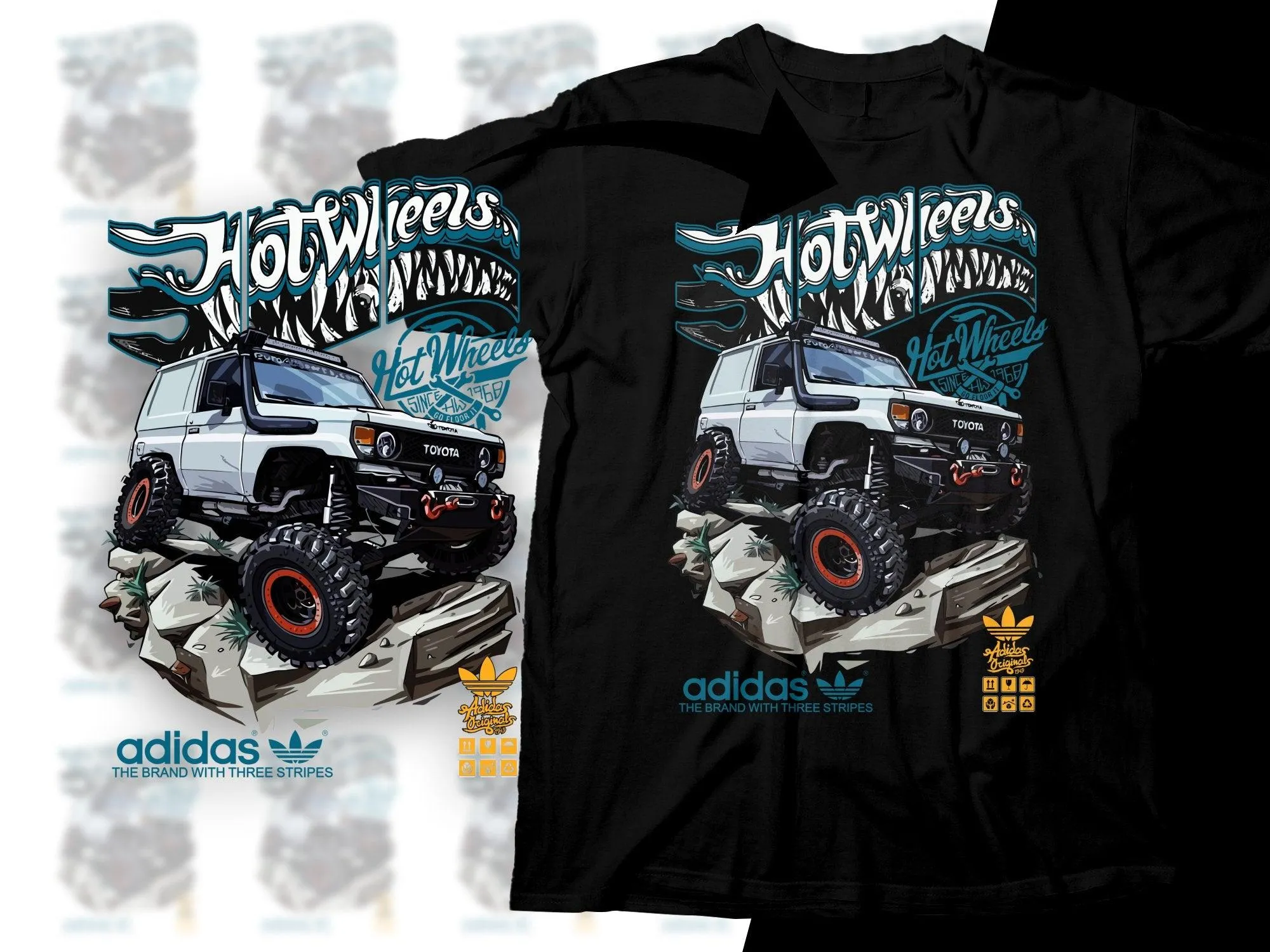 Adventure Off-Road Toyota Monster Truck Hot Wheels Png Digital Download