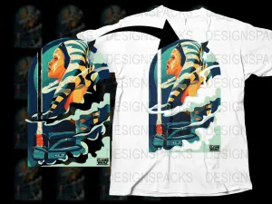 Ahsoka Tano Star Wars The Clone Wars Graphic Png Digital Download