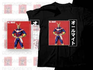All Might Hero Costume Design Anime Png Digital Download