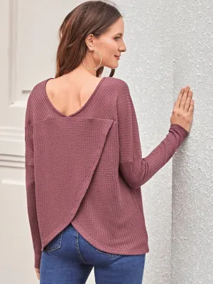 Asymmetrical Hem Drop Shoulder Tee