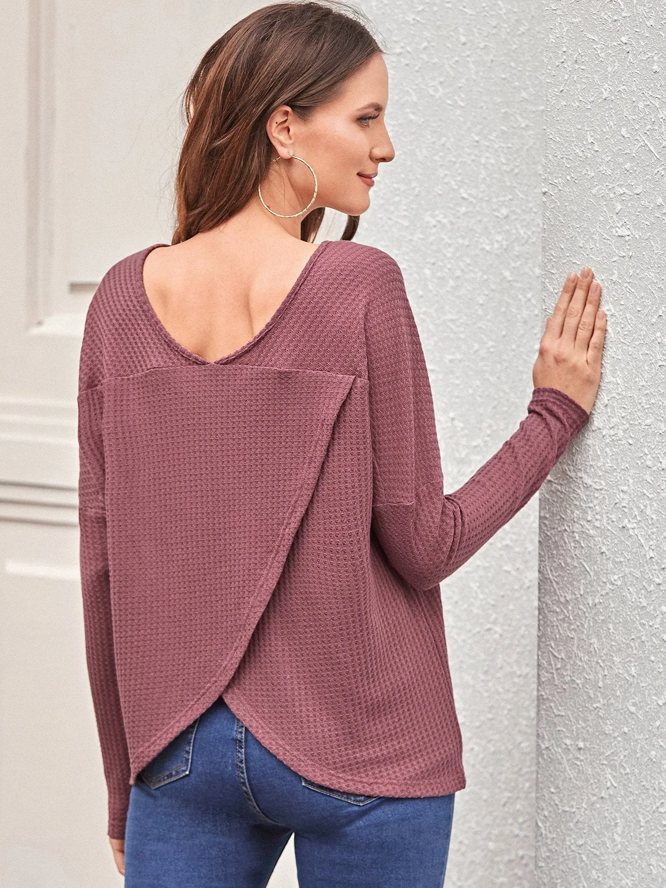 Asymmetrical Hem Drop Shoulder Tee