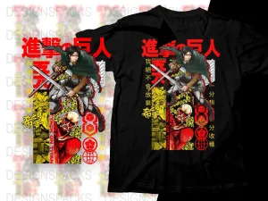 Attack on Titan Jean Brand and Titan Graphic Design Png Digital Download