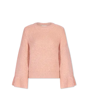 Bell Sleeved Cropped Sweater