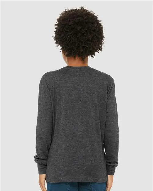 BELLA   CANVAS Youth Heather CVC Long Sleeve Tee 3501YCVC