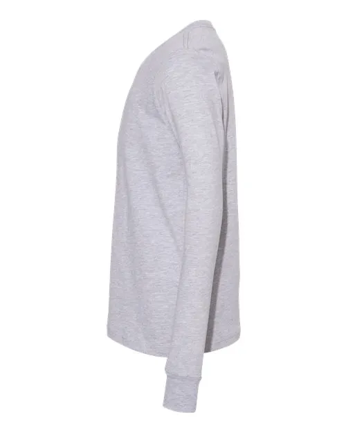 BELLA   CANVAS Youth Heather CVC Long Sleeve Tee 3501YCVC
