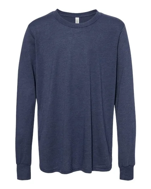 BELLA   CANVAS Youth Heather CVC Long Sleeve Tee 3501YCVC
