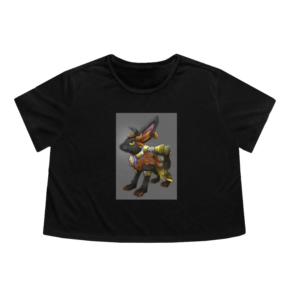 Black Amara Women's Flowy Cropped Tee