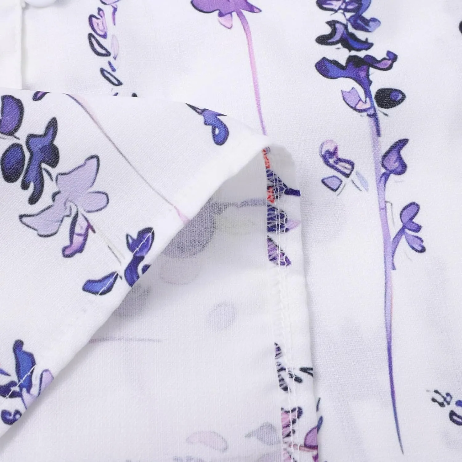 Boho Blouses for Women Linen 3/4 Sleeve Casual V Neck Button Up Flowy Babydoll Peasant Tops Boxy Collared Shirts