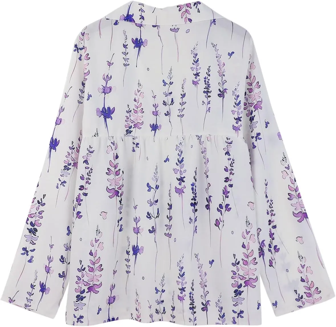 Boho Blouses for Women Linen 3/4 Sleeve Casual V Neck Button Up Flowy Babydoll Peasant Tops Boxy Collared Shirts