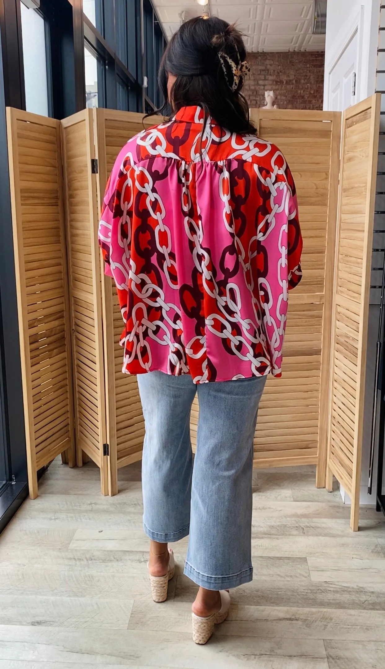 Button Up Linked Blouse | Tomato