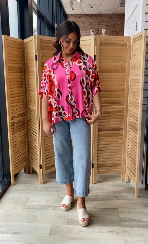 Button Up Linked Blouse | Tomato