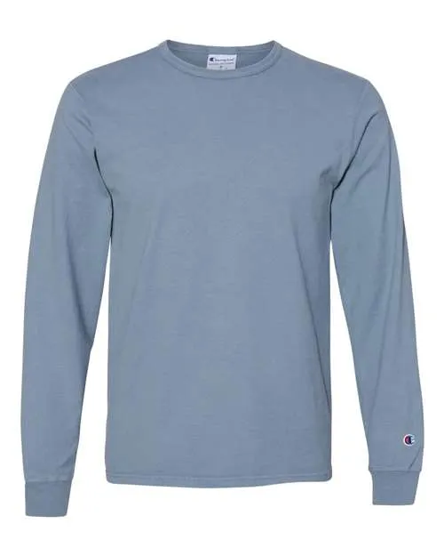 Champion Men's Garment Dyed Long Sleeve T-Shirt