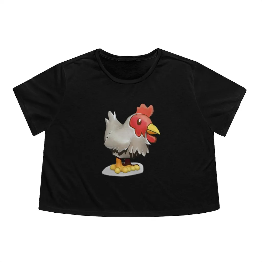 Chicken Women's Flowy Cropped Tee