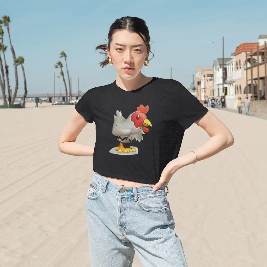 Chicken Women's Flowy Cropped Tee