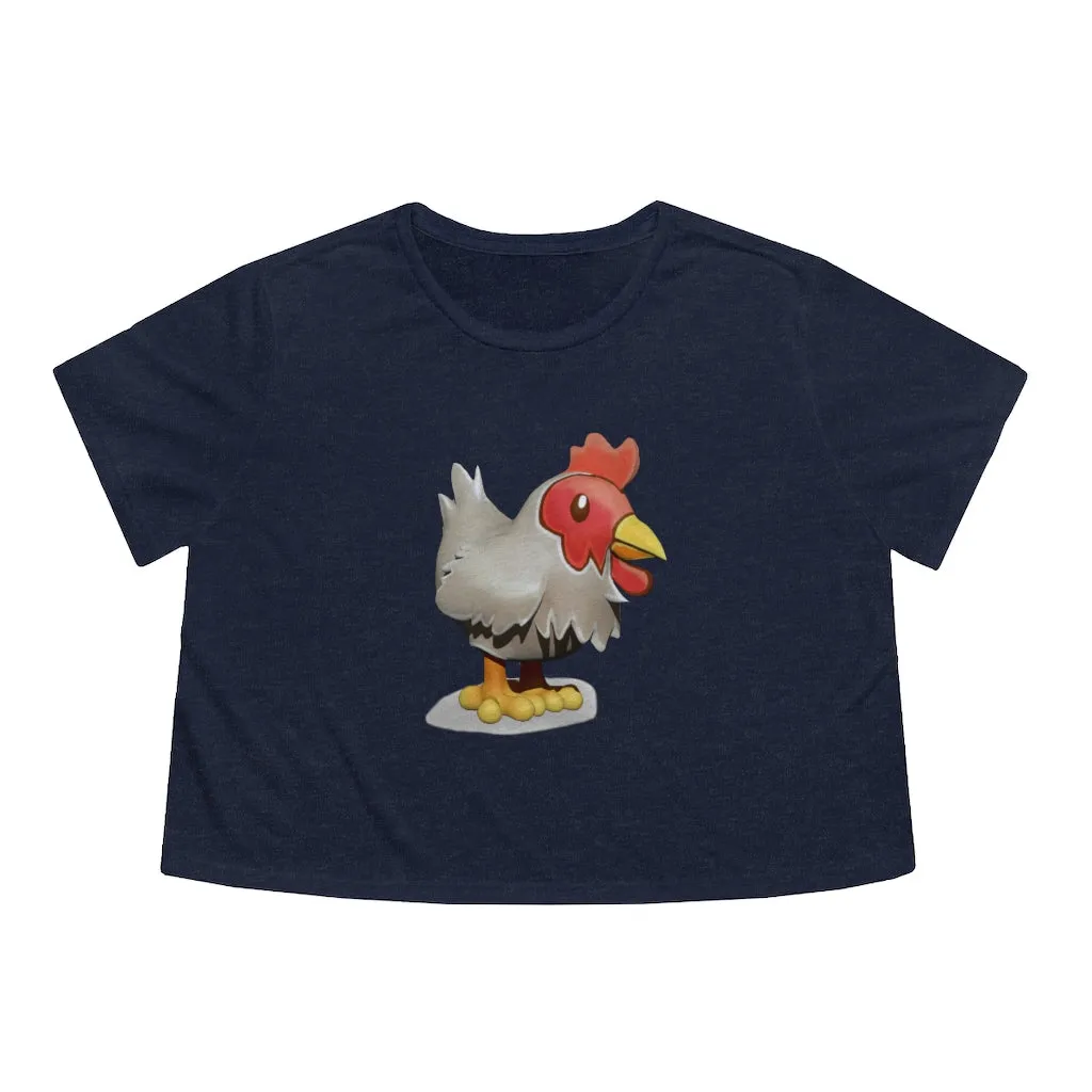 Chicken Women's Flowy Cropped Tee