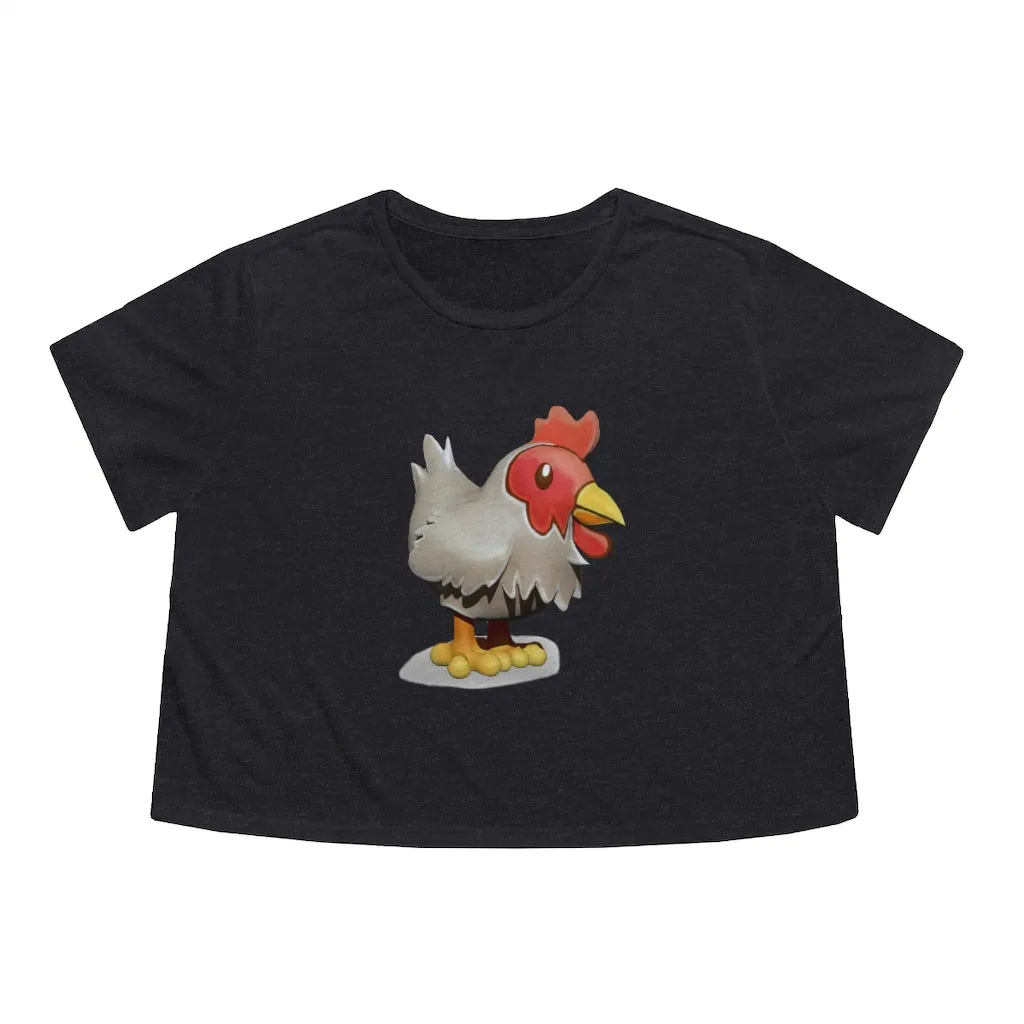 Chicken Women's Flowy Cropped Tee