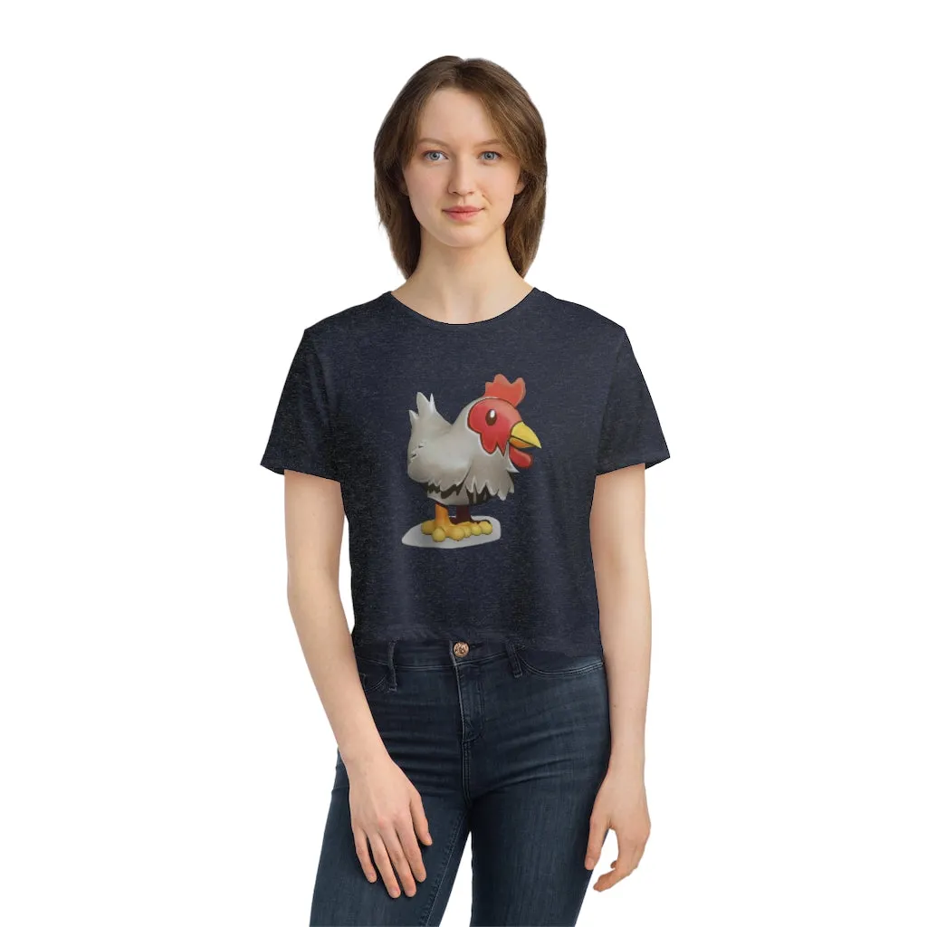 Chicken Women's Flowy Cropped Tee