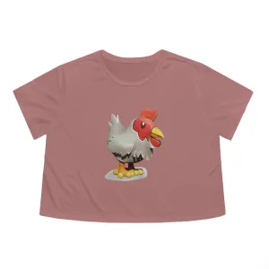 Chicken Women's Flowy Cropped Tee