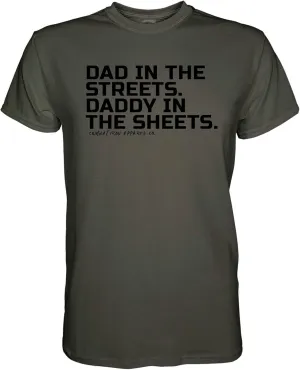 Combat Iron Men's Graphic T-Shirt | Dad in The Street, Daddy in The Sheets | Cotton-Poly Blend