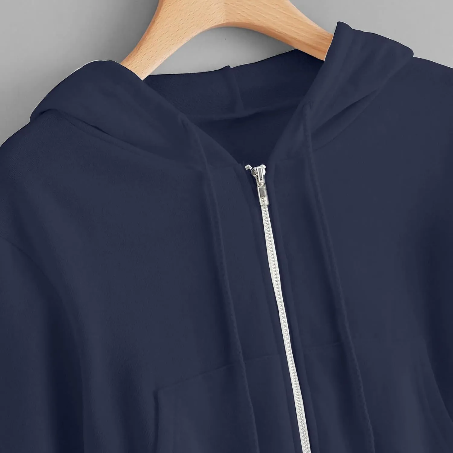 Cropped Hoodie Women Zip Up Hooded Sweatshirt 2023 Fashion Fall Crop Jackets Casual Cute Long Sleeve Crop Tops