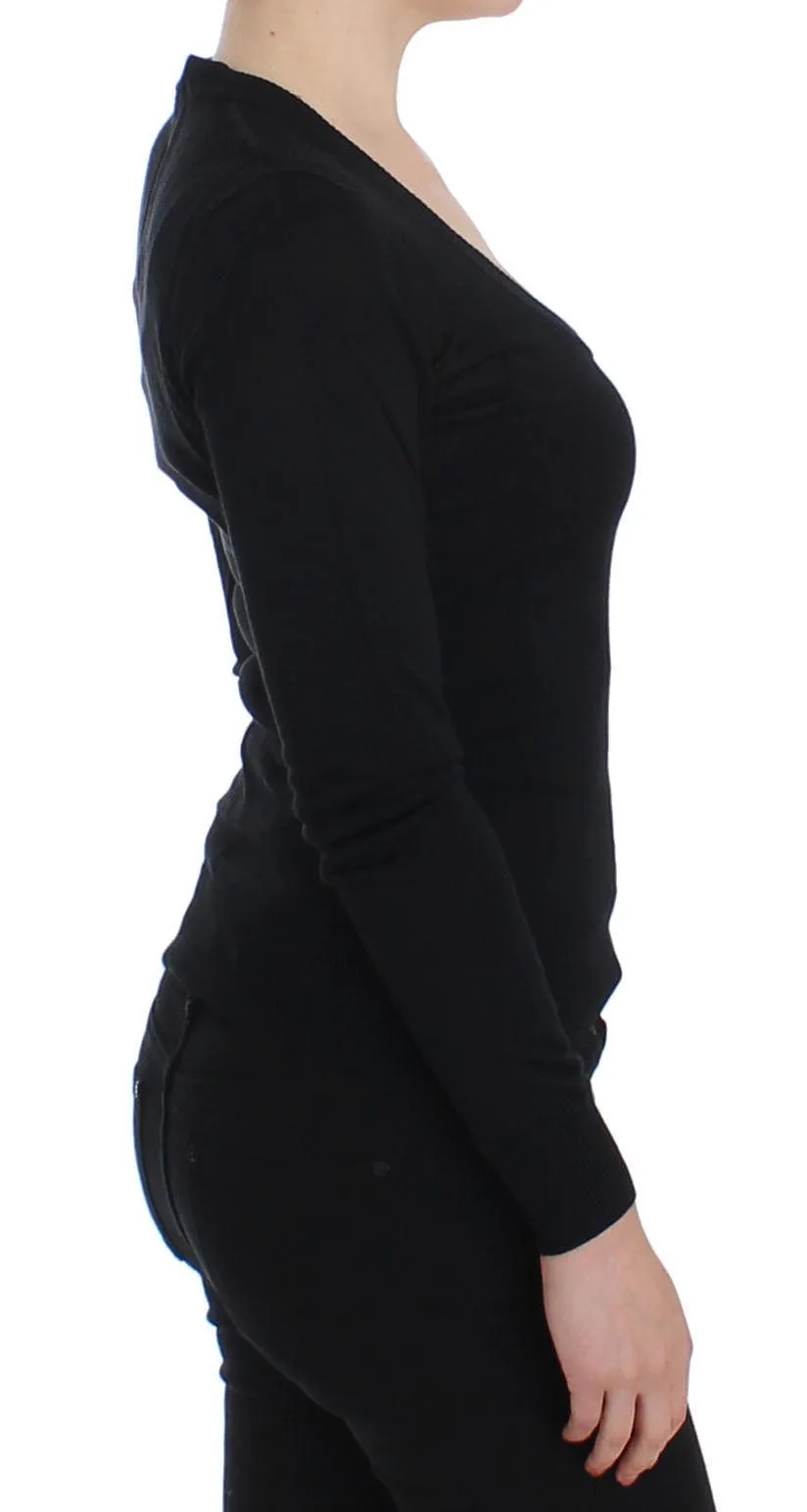 Dolce & Gabbana Black Cashmere Crewneck Sweater Pullover