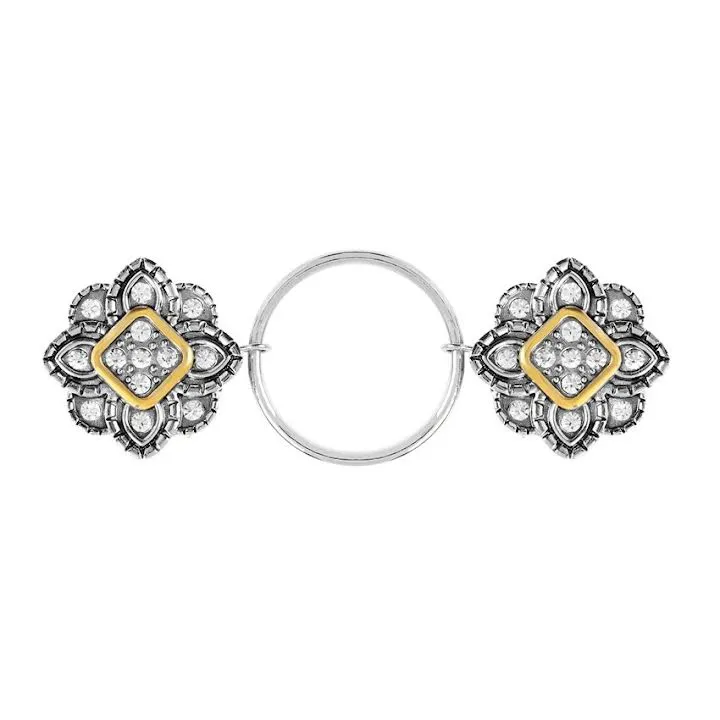 EMBRACE PATENTED FASHION FASTENER GOLD FLOWER