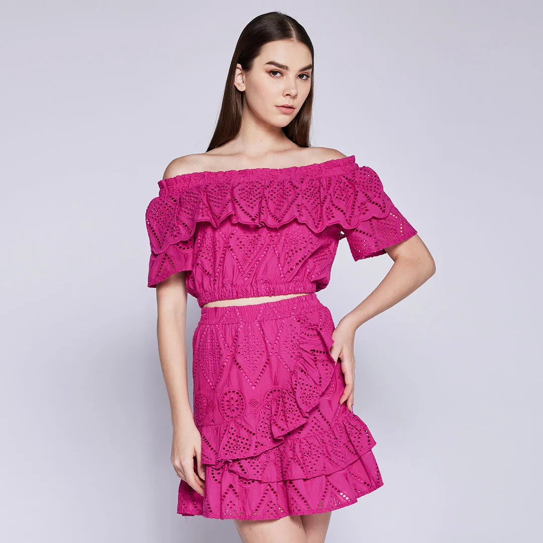 Eyelet Off Shoulder