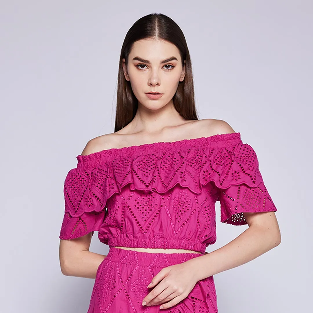 Eyelet Off Shoulder