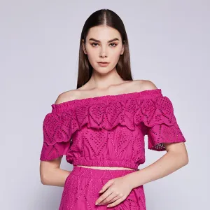 Eyelet Off Shoulder