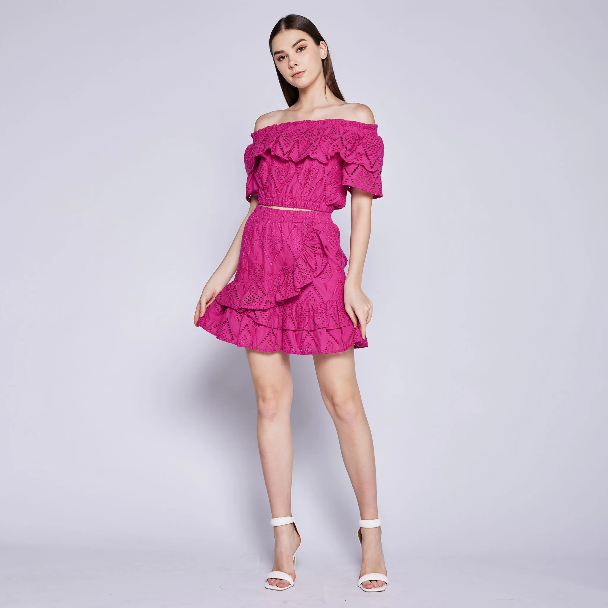 Eyelet Off Shoulder