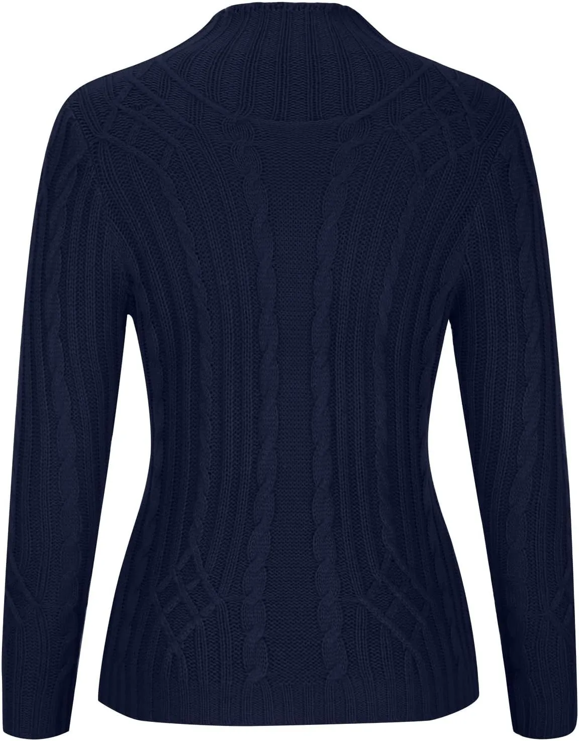 Firzero Womens Sweaters Dressy Casual Long Sleeve Turtleneck Sweater Slim Fitted Knitted Pullover Tops 2024 Fall Winter Clothes Blue