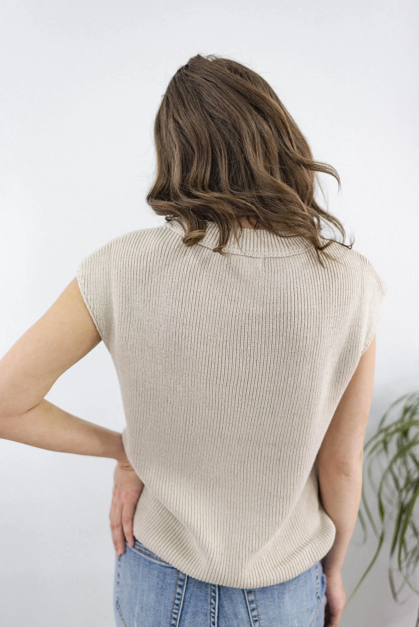 Keep In Touch Sleeveless Sweater Top
