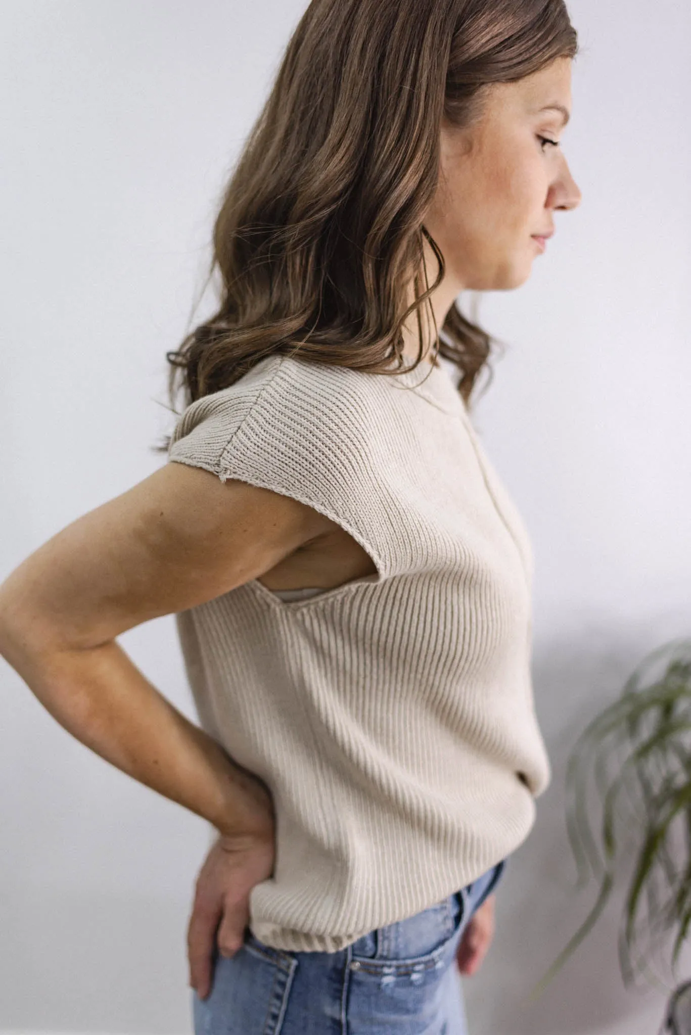 Keep In Touch Sleeveless Sweater Top