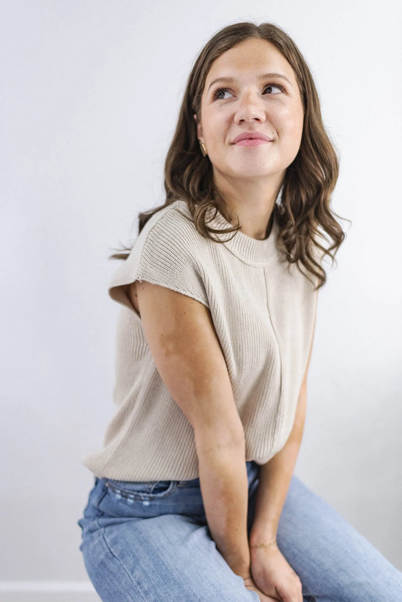 Keep In Touch Sleeveless Sweater Top