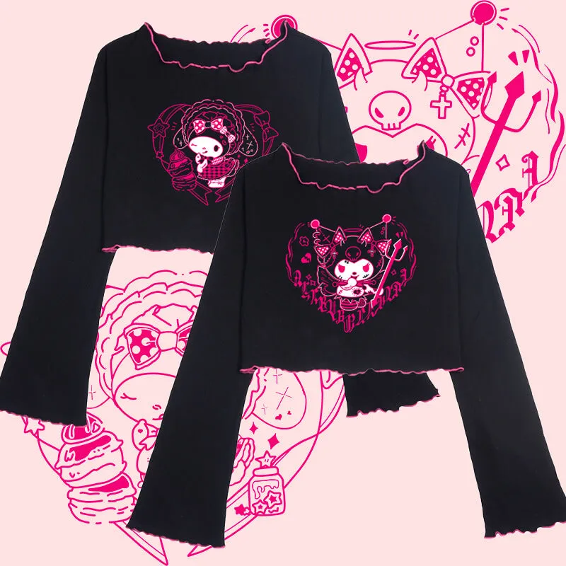 Kuromi Little Devil Crop Tops