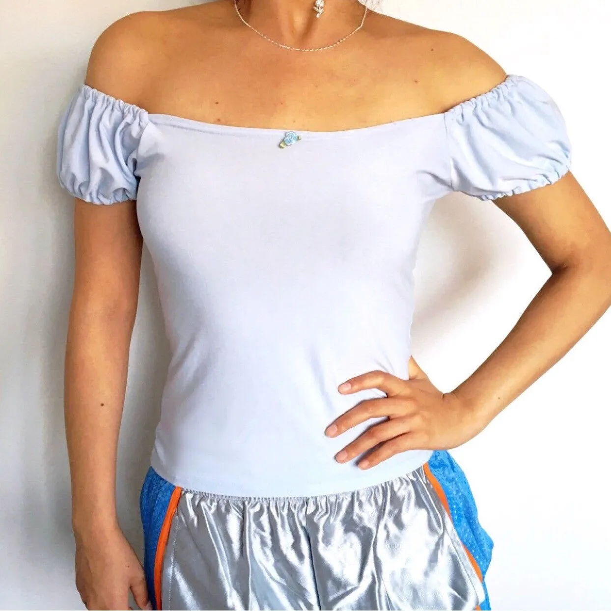 LITTLE ROSE BARDOT OFF SHOULDER TOP