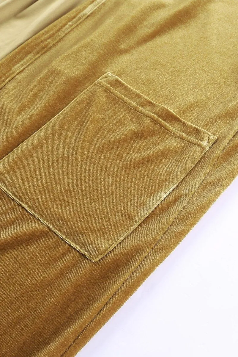 Long Velvet Open Duster