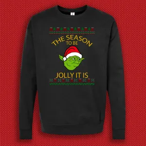 Make Original Yoda Black Crewneck Sweatshirt Size
