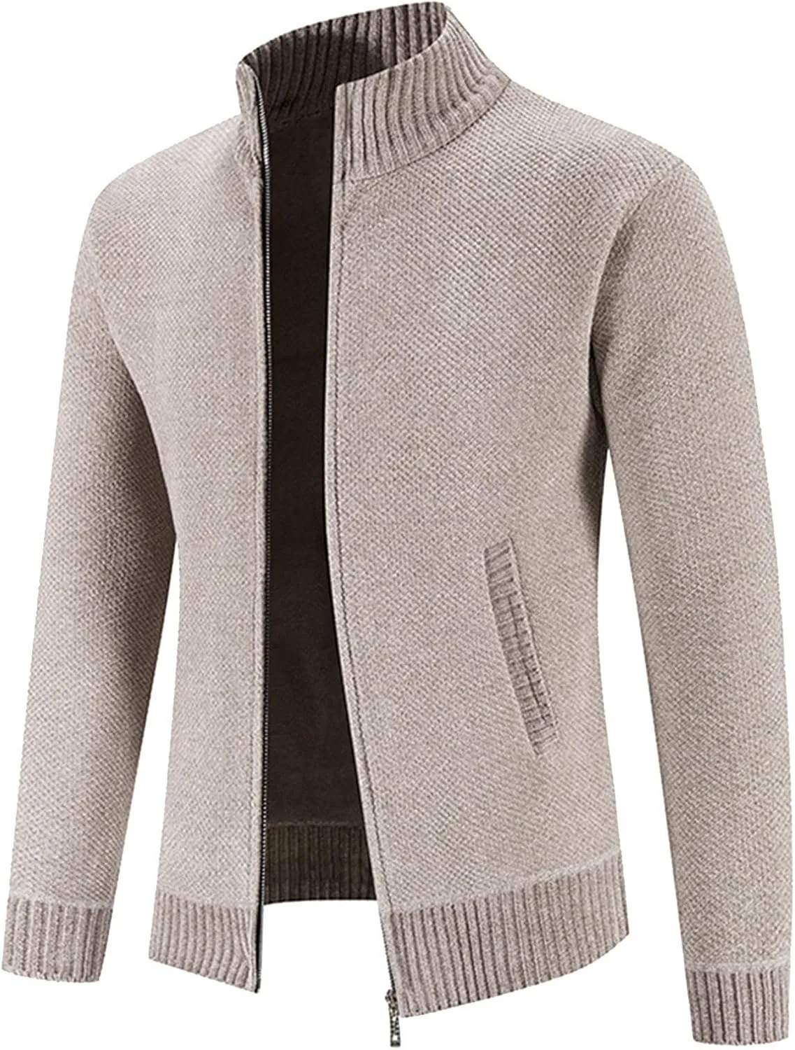 Mens Lightweight Sweater Matching Hooded Zipper Warm Cardigan Knitted Coat Fashion Men mens quilted jacket Old