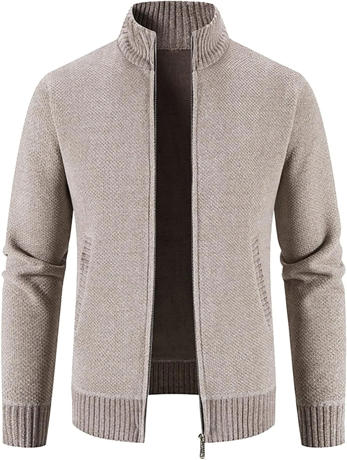 Mens Lightweight Sweater Matching Hooded Zipper Warm Cardigan Knitted Coat Fashion Men mens quilted jacket Old
