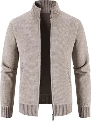 Mens Lightweight Sweater Matching Hooded Zipper Warm Cardigan Knitted Coat Fashion Men mens quilted jacket Old