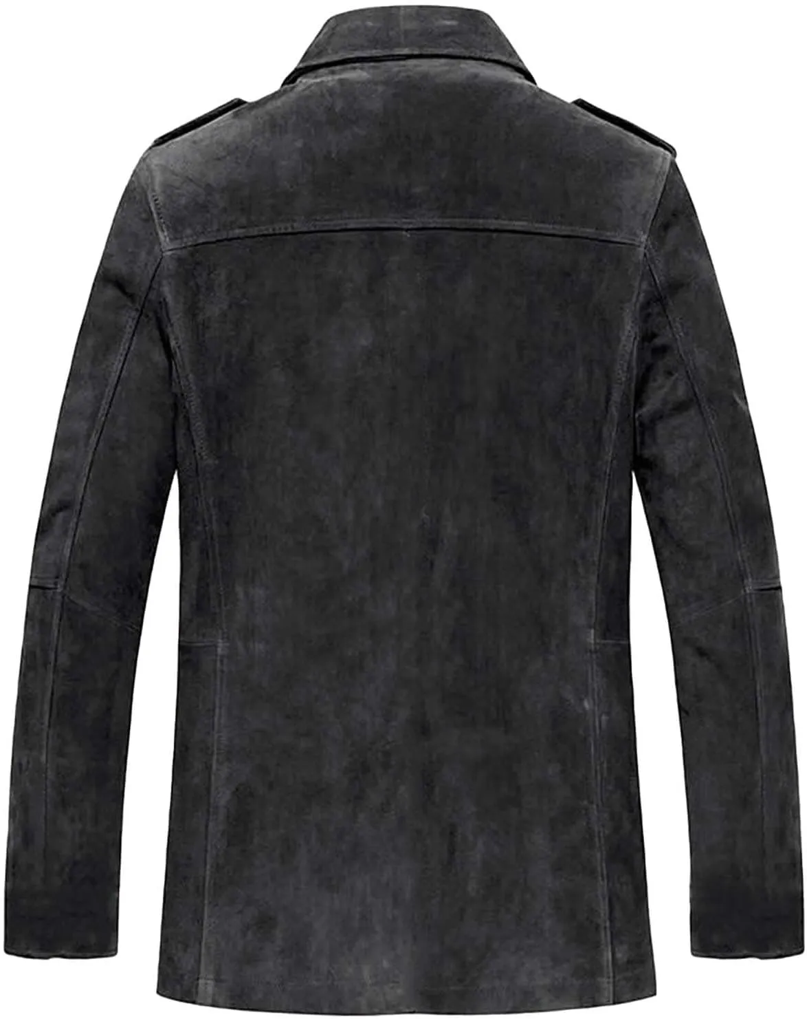 Men's Vintage Suede Jacket Winter Warm Sherpa Fleece Lined Jackets Retro Fashion Button Up Motorcycle Outerwear Coats