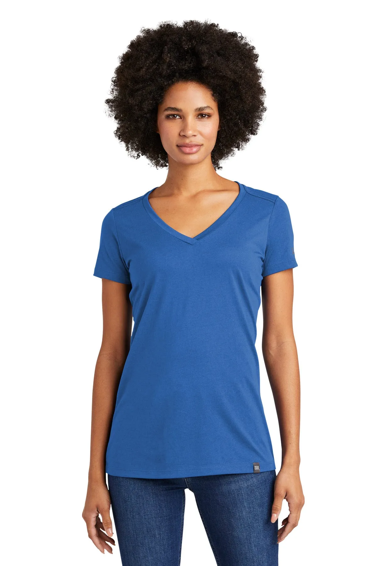 New Era Ladies Heritage Blend V-Neck Tee. LNEA101