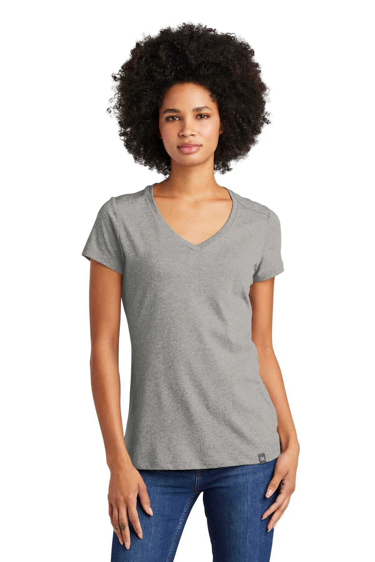 New Era Ladies Heritage Blend V-Neck Tee. LNEA101