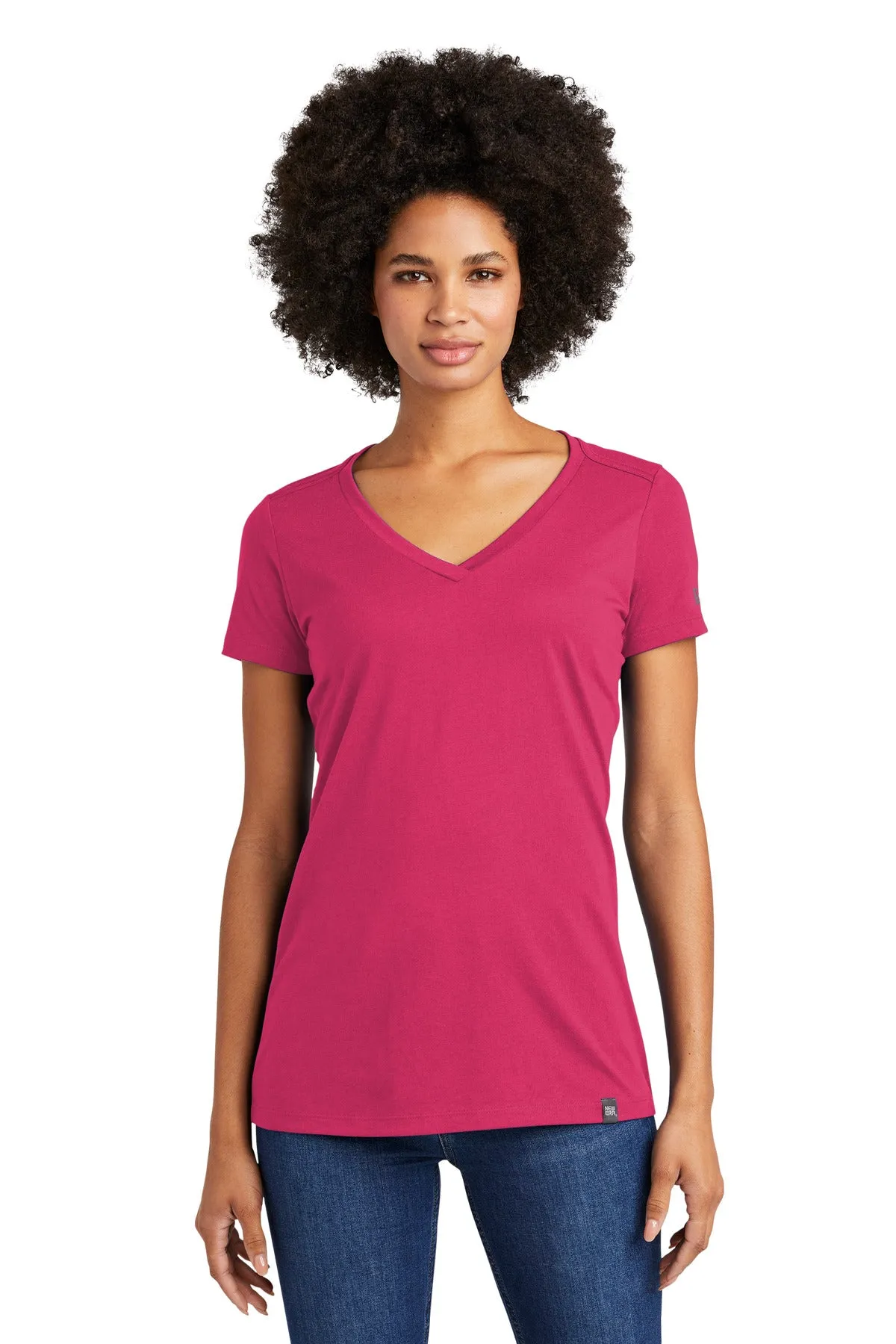 New Era Ladies Heritage Blend V-Neck Tee. LNEA101