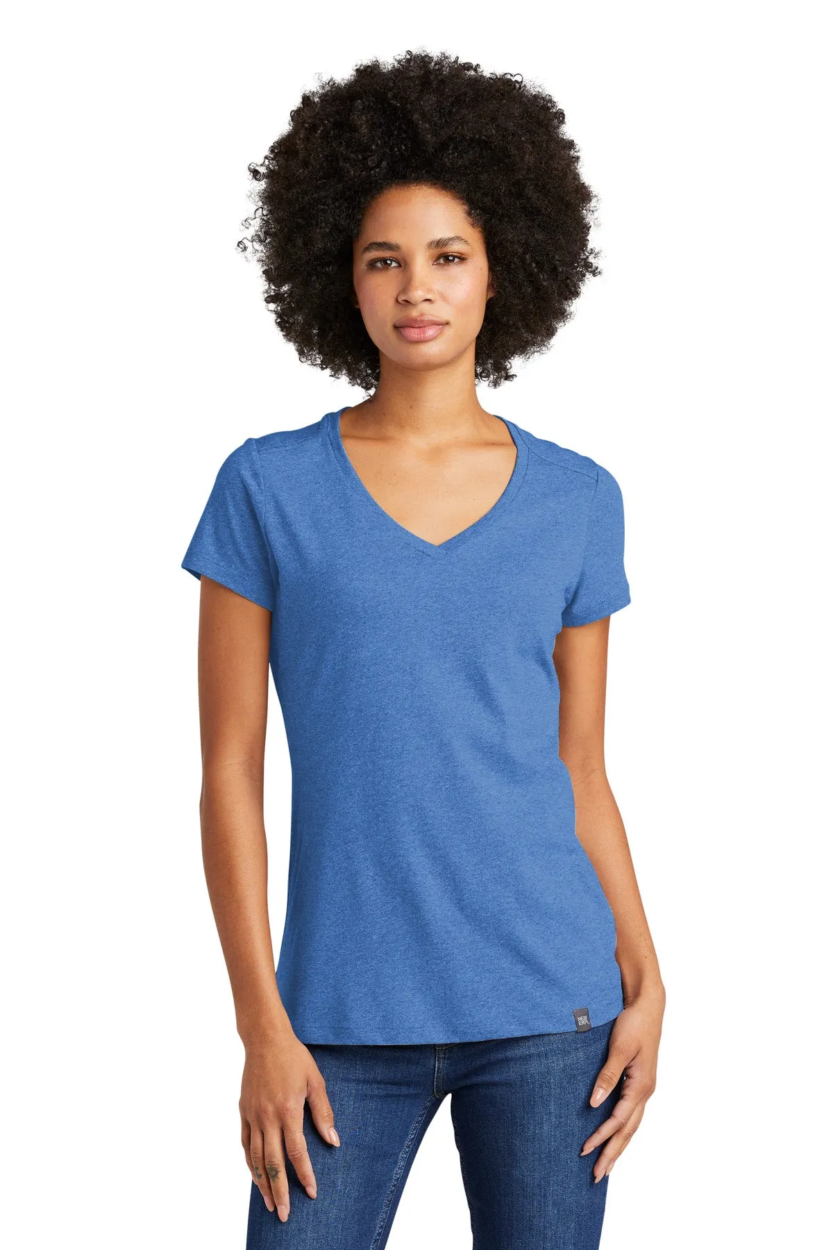 New Era Ladies Heritage Blend V-Neck Tee. LNEA101