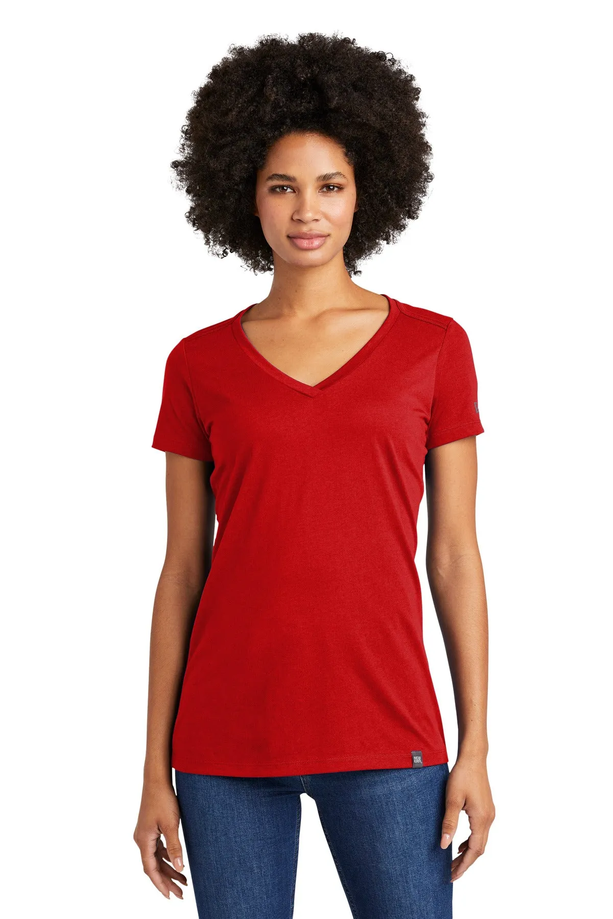New Era Ladies Heritage Blend V-Neck Tee. LNEA101