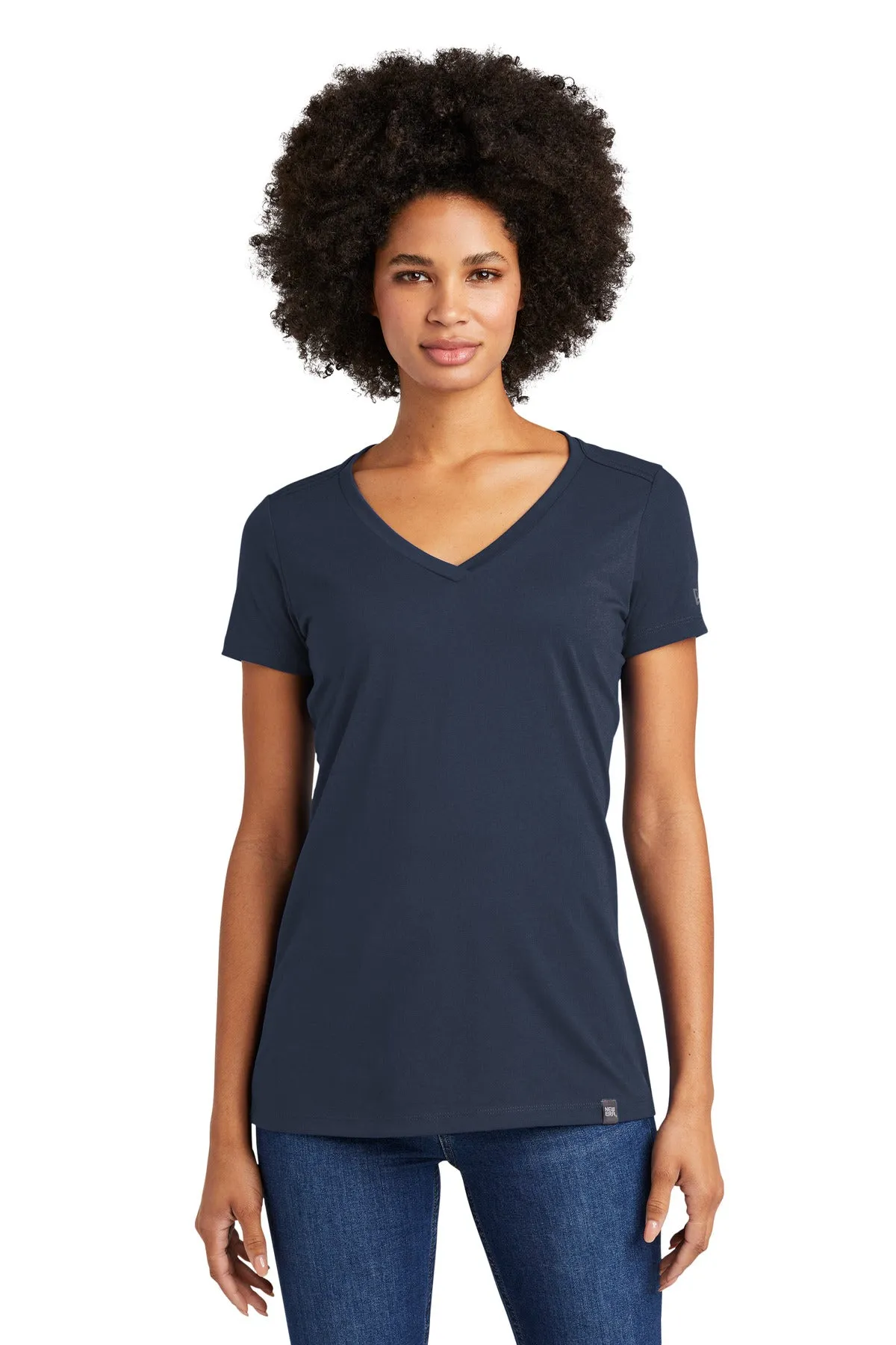 New Era Ladies Heritage Blend V-Neck Tee. LNEA101