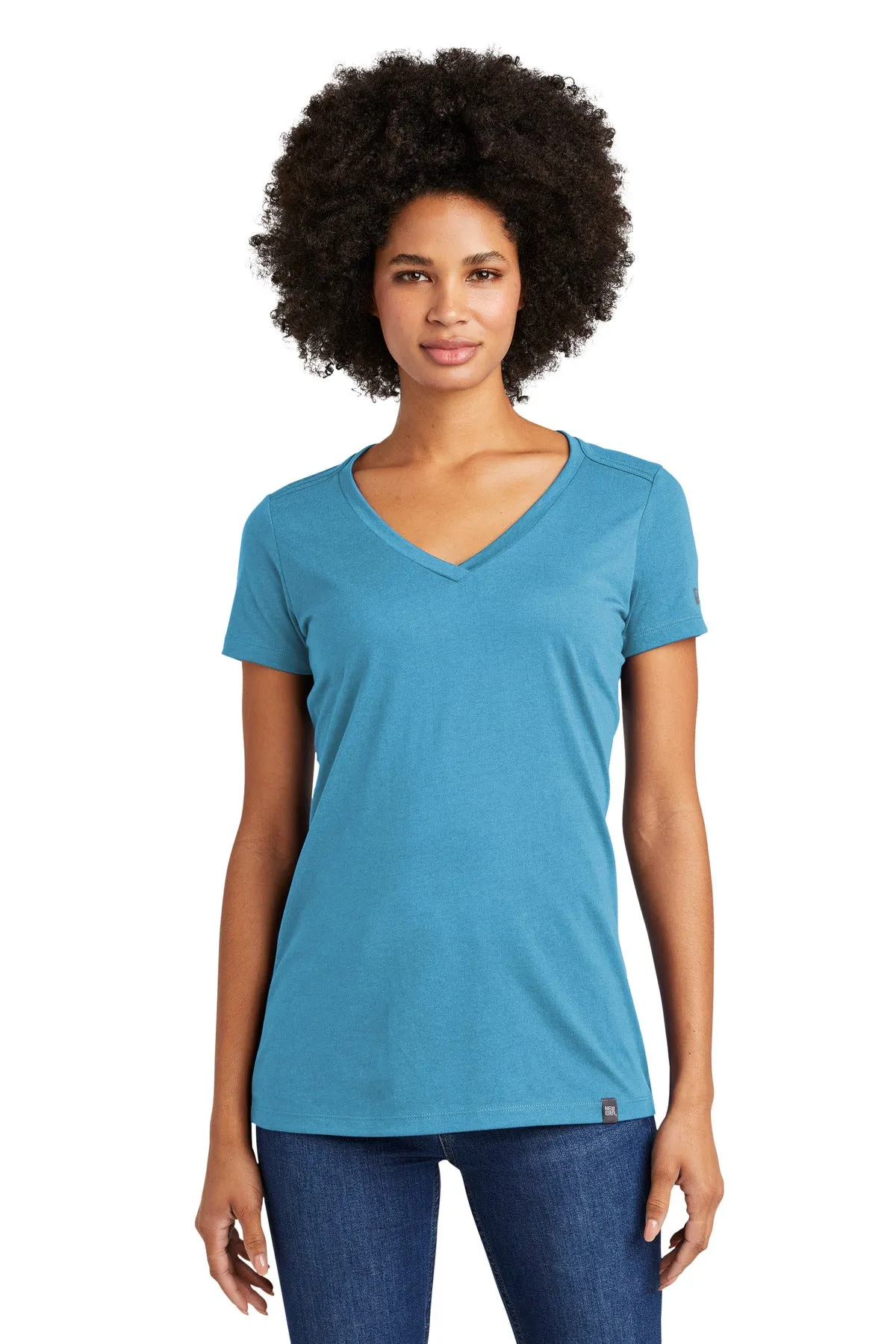 New Era Ladies Heritage Blend V-Neck Tee. LNEA101